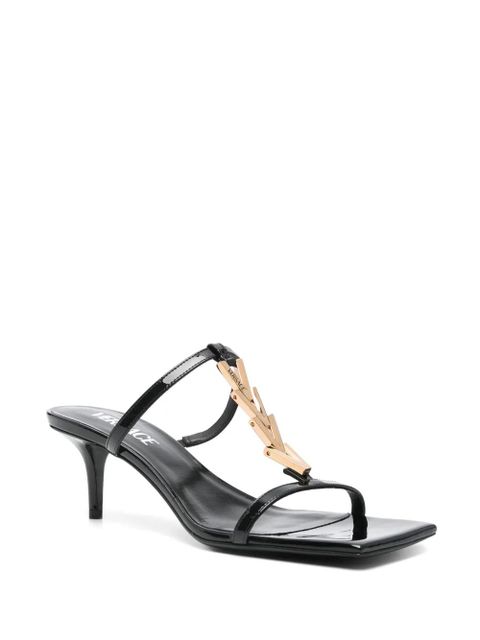 Versace 60mm leather sandals - Black - zdjęcie produktu nr 2