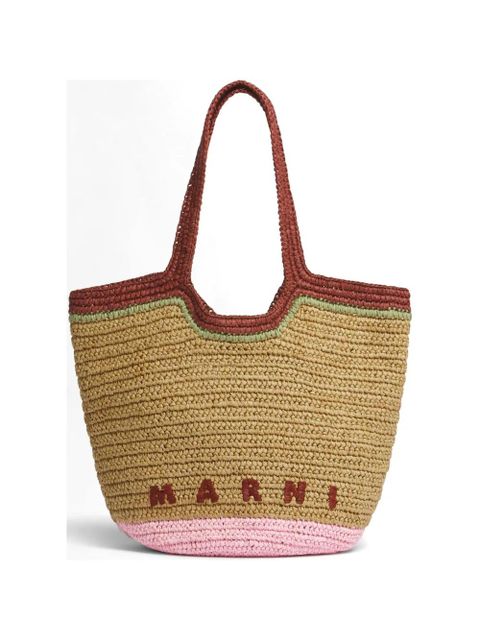 Marni Seaside woven-design tote bag - Neutrals - zdjęcie produktu nr 1