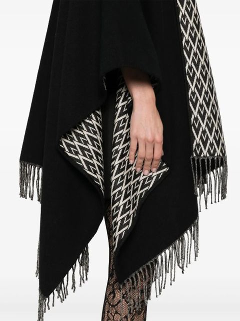 Valentino Garavani Toute La V poncho - Black