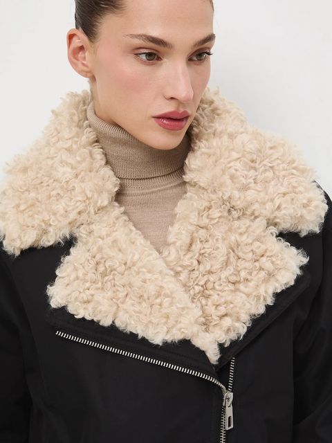 Medicine kurtka biker kolor czarny zimowa oversize