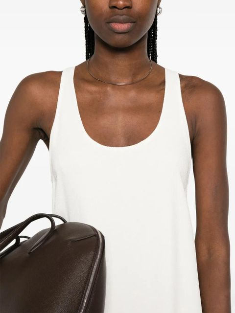 TOTEME sablé scoop-neck maxi dress - White