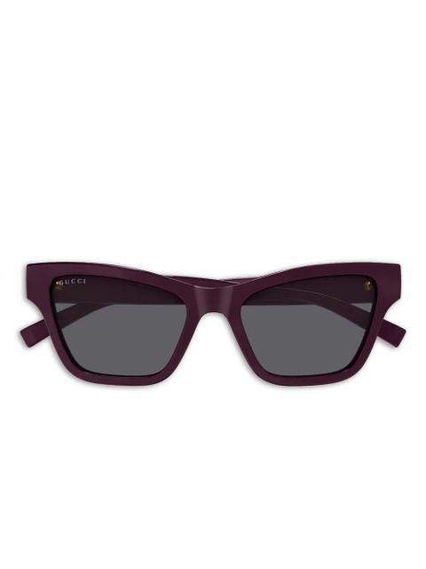 Gucci Eyewear cat-eye stripe sunglasses - Purple - zdjęcie produktu nr 1