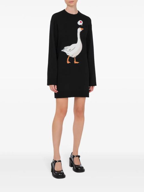 Moschino goose-motif mini dress - Black - zdjęcie produktu nr 2