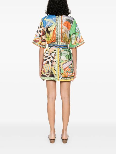 ALEMAIS Lucky Pace shirt dress - Blue