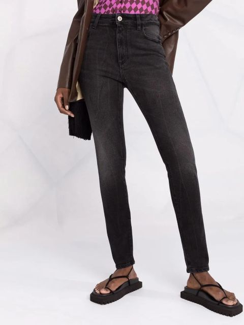 The Attico high-waist skinny-fit jeans - Black