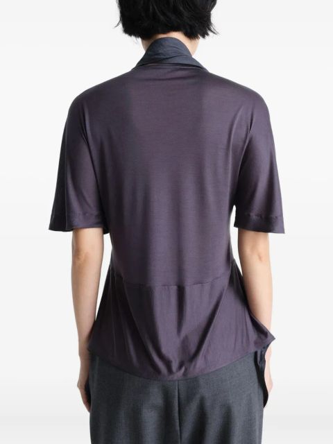 LEMAIRE knotted silk top - Grey