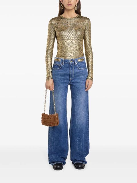 Rabanne metallic knit top - Gold - zdjęcie produktu nr 2