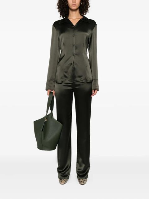 Nanushka Tita five-pocket trousers - Green