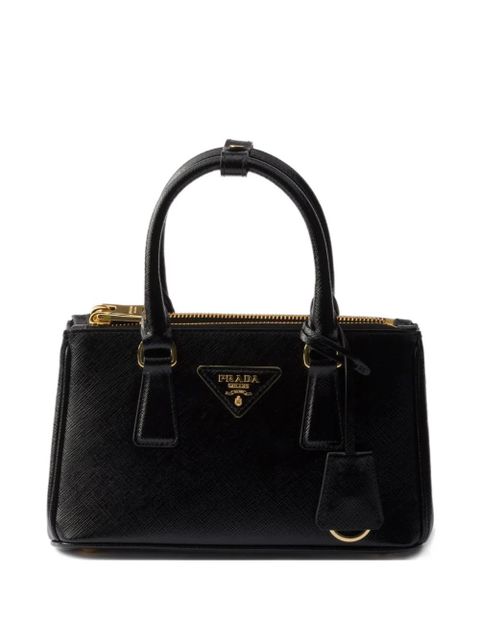 Prada mini Galleria leather tote bag - Black - zdjęcie produktu nr 1