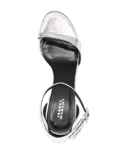 ISABEL MARANT Ailisa 80mm leather sandals - Silver