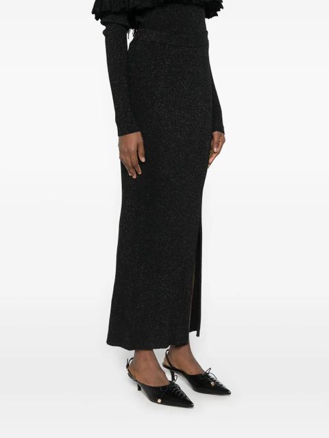 TWINSET slit midi skirt - Black