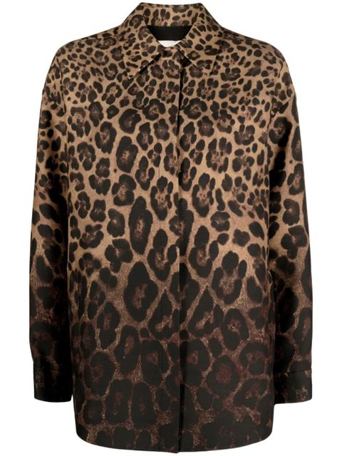 Valentino Garavani leopard-print shirt jacket - Brown - zdjęcie produktu nr 1