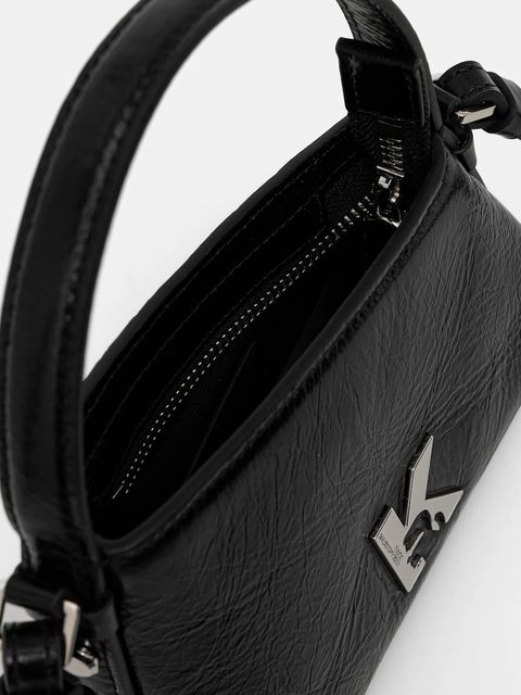 Karl Lagerfeld Jeans torebka skórzana kolor czarny B1W30189