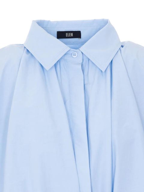 Eleh button balloon-effect shirt - Blue