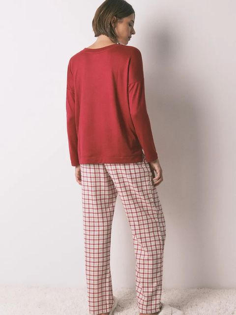 women'secret komplet piżamowy z bawełną damska kolor zielony 3702288