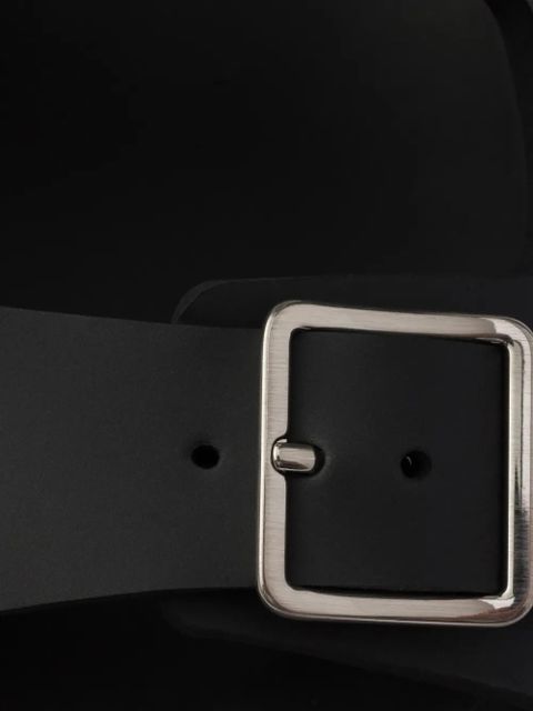 Prada metal buckle strap sandals - Black