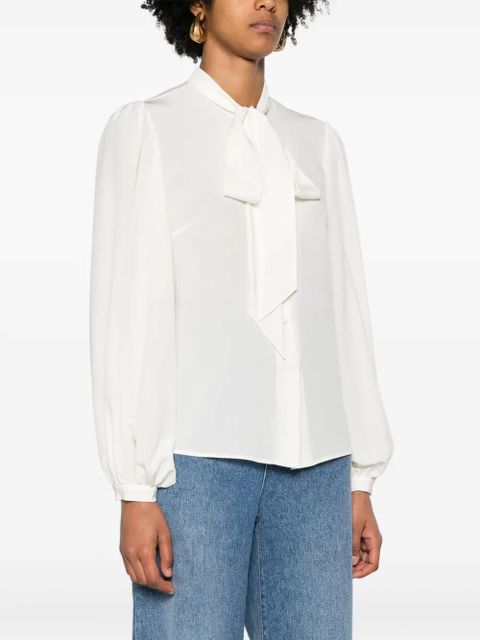 ETRO pussy-bow silk shirt - White