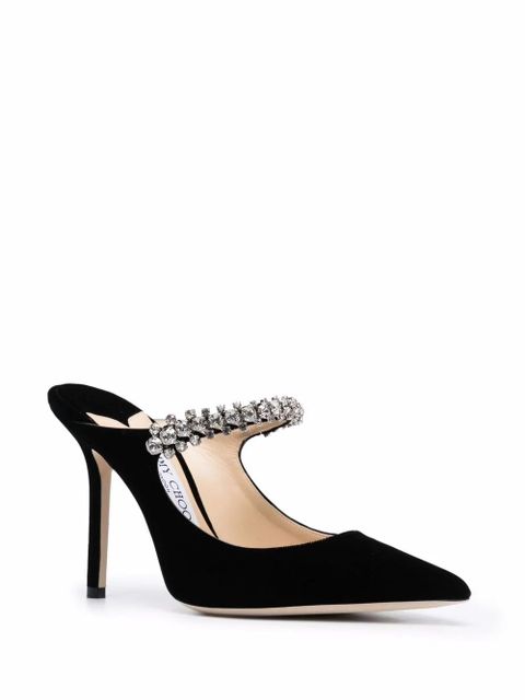 Jimmy Choo BING 100mm pointed mules - Black - zdjęcie produktu nr 2