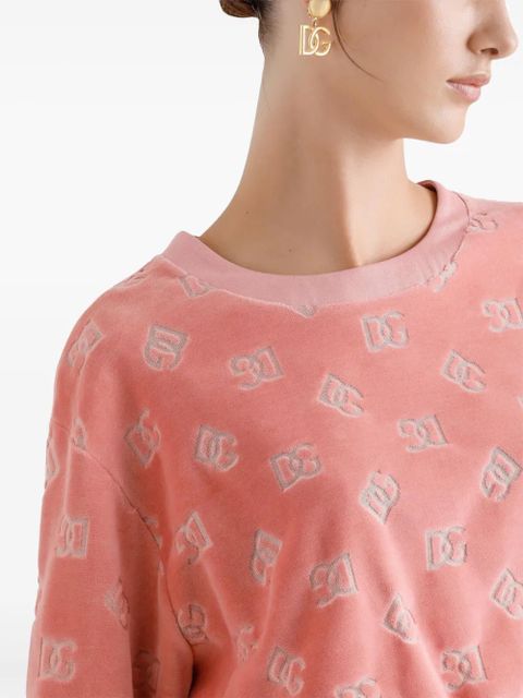 Dolce & Gabbana DNA monogram-jacquard sweatshirt - Pink