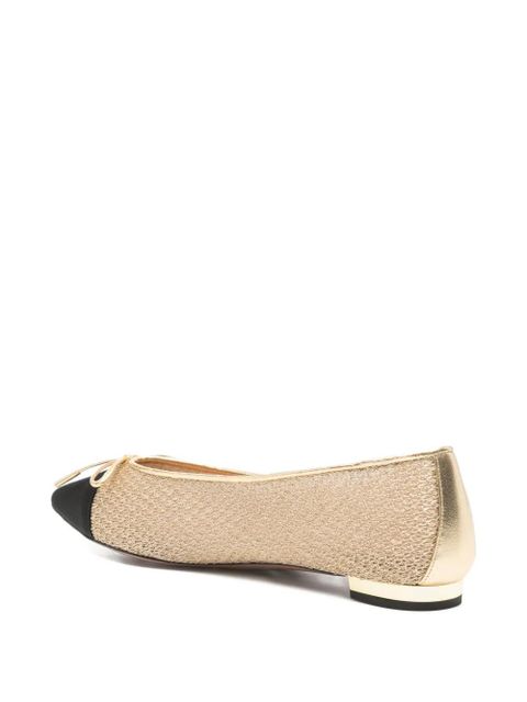 Aquazzura bow-detail ballet flats - Gold