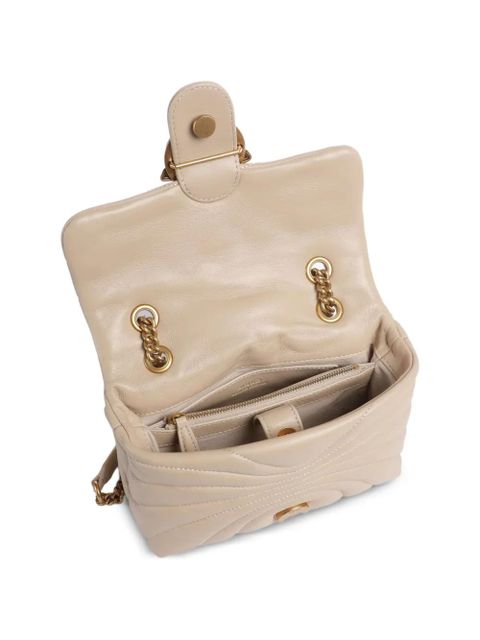 PINKO Love Puff quilted bird detail mini satchel - Neutrals