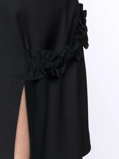Off-White gathered detail asymmetric skirt - Black