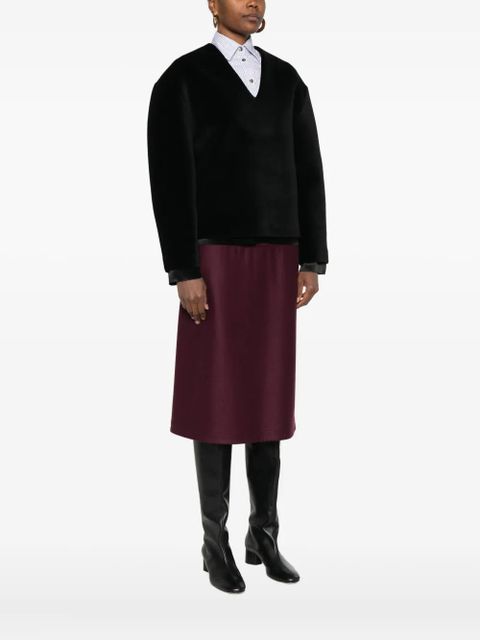 Jil Sander v-neck sweater - Black