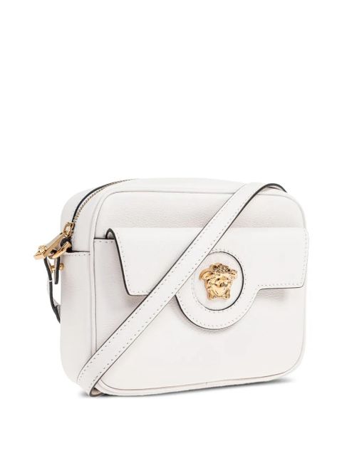 Versace La Medusa leather cross body bag - White