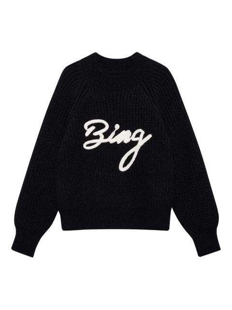 ANINE BING logo-embroidered sweater - Black - zdjęcie produktu nr 1