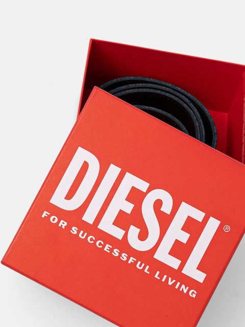 Diesel pasek OVAL D LOGO B-1DR W kolor niebieski X08727.PR413 - zdjęcie produktu nr 2