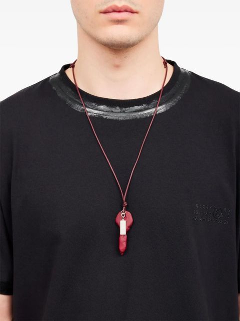 MM6 Maison Margiela Candle Waxed key-pendant necklace - Red
