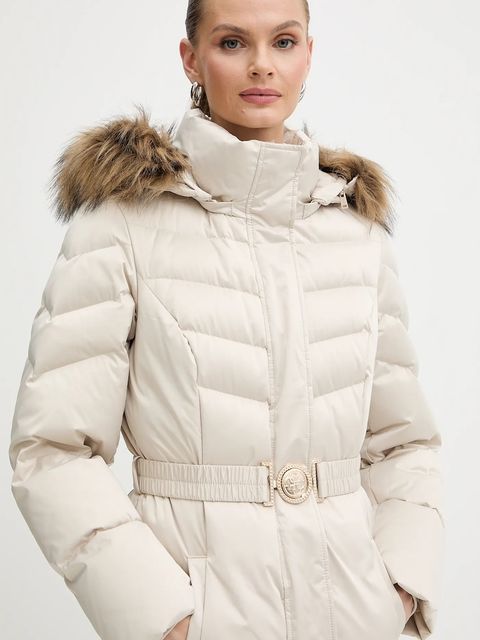 Guess kurtka puchowa MARINA kolor beżowy W5BL29 W2802
