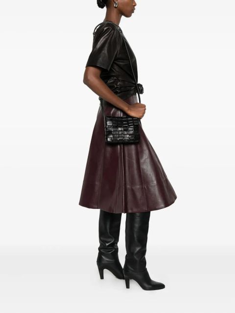 DRAGON DIFFUSION leather woven shoulder bag - Black