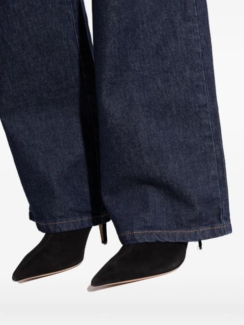 Paris Texas 105mm Jessica pointed-toe suede ankle boots - Black