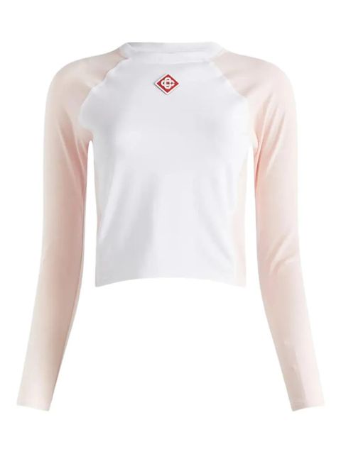 Casablanca logo-patch raglan-sleeve top - White - zdjęcie produktu nr 1
