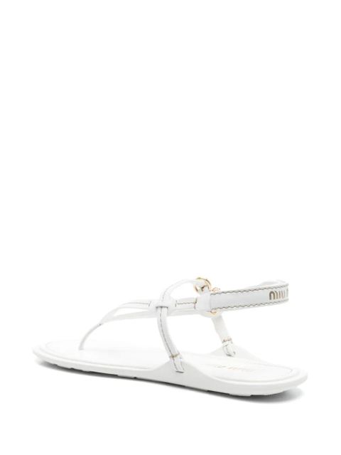 Miu Miu flat thong sandals - White - zdjęcie produktu nr 2