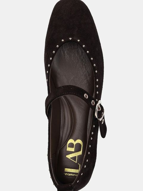 Answear.LAB baleriny zamszowe kolor brązowy