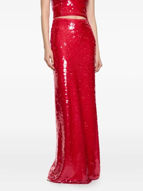 Paris Georgia Mermaid sequin maxi skirt - Red - zdjęcie produktu nr 2
