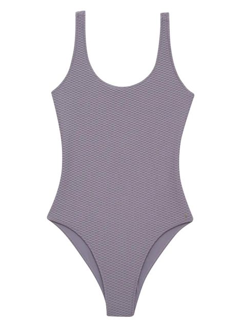 ANINE BING Jace textured swimsuit - Purple - zdjęcie produktu nr 1