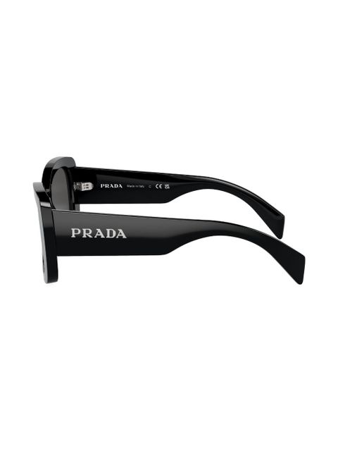 Prada Eyewear logo-lettering square sunglasses - Black - zdjęcie produktu nr 2