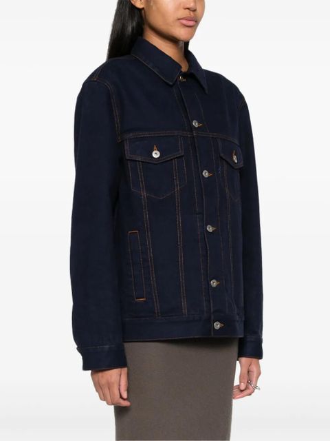 Burberry logo-patch denim jacket - Blue