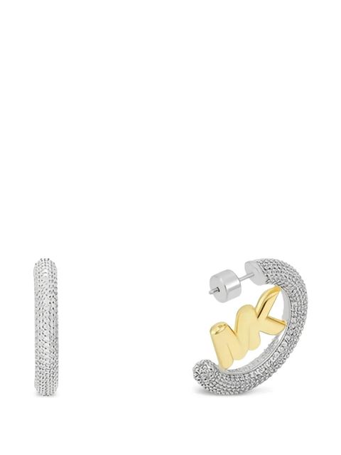 Michael Kors logo-embellishment earrings - Silver