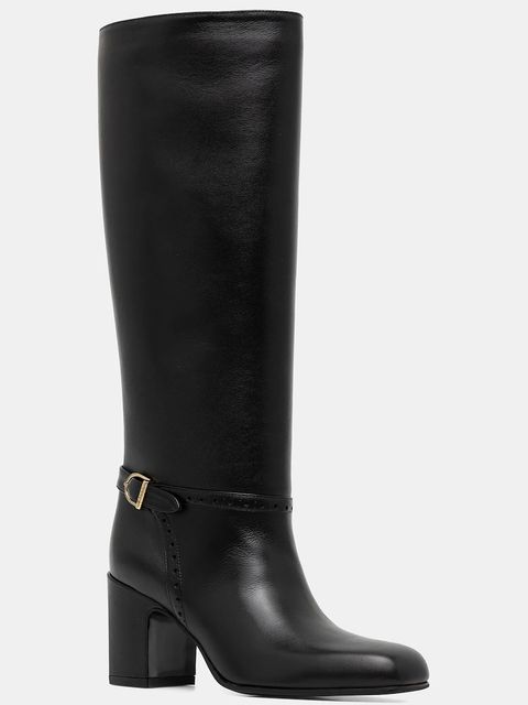 Bally kozaki skórzane ENILDA 75 damskie kolor czarny na słupku WB750A - zdjęcie produktu nr 1