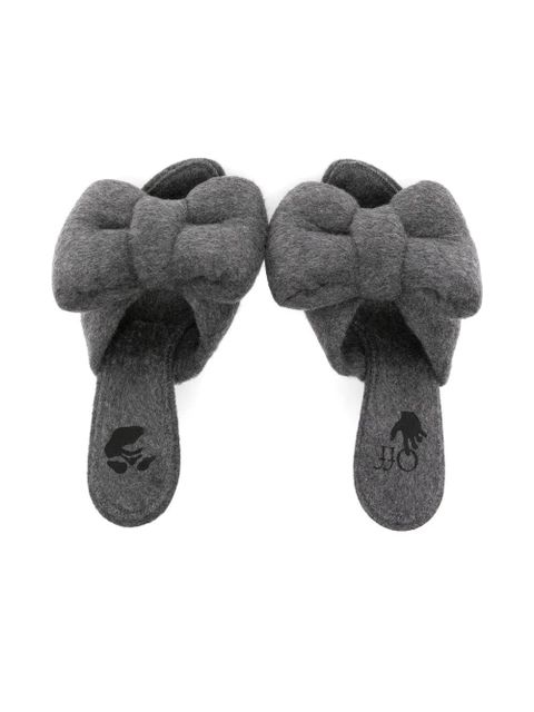 Off-White Allen bow wool sandals - Grey
