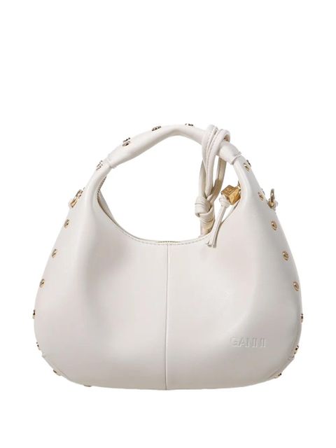 GANNI Mini Hobo studded tote bag - White - zdjęcie produktu nr 2