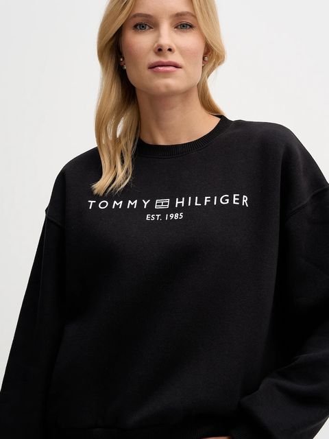 Tommy Hilfiger bluza damska kolor czarny z nadrukiem WW0WW47831