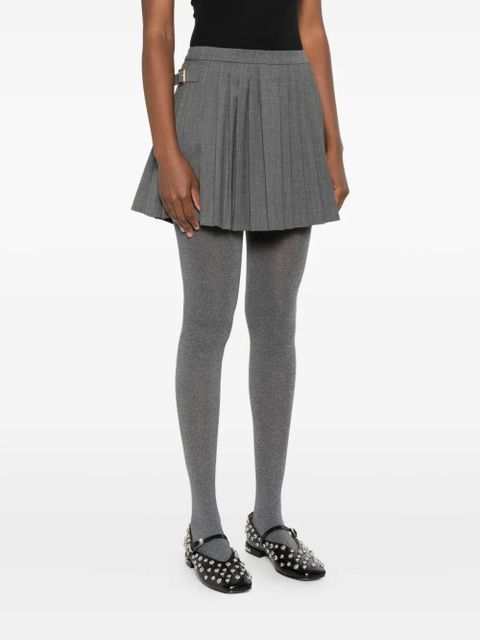 SANDRO pleated buckle skorts - Grey