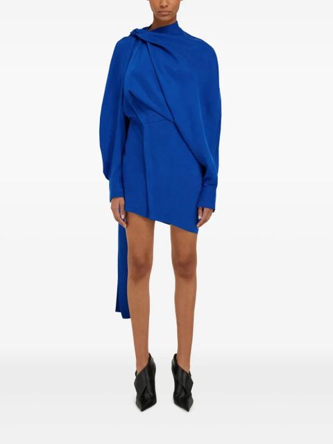 Ferragamo asymmetric mini dress - Blue