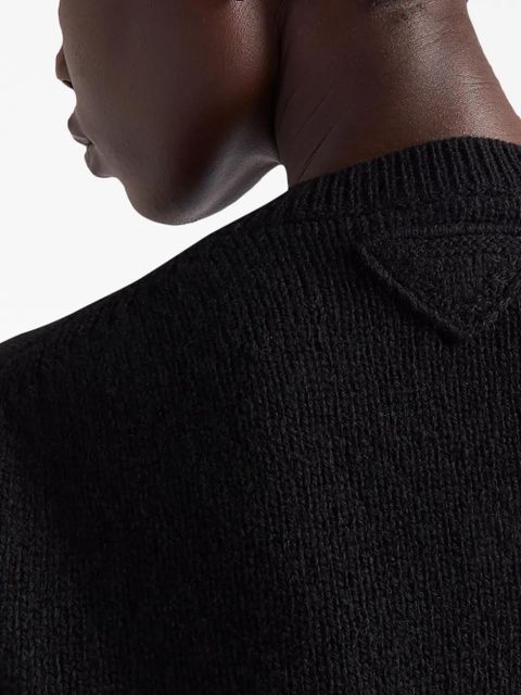 Prada triangle-logo wool jumper - Black