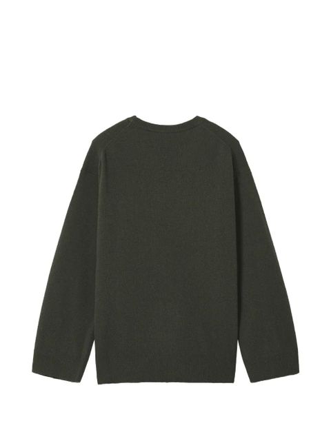 GANNI cherry-print knitted sweater - Green - zdjęcie produktu nr 2